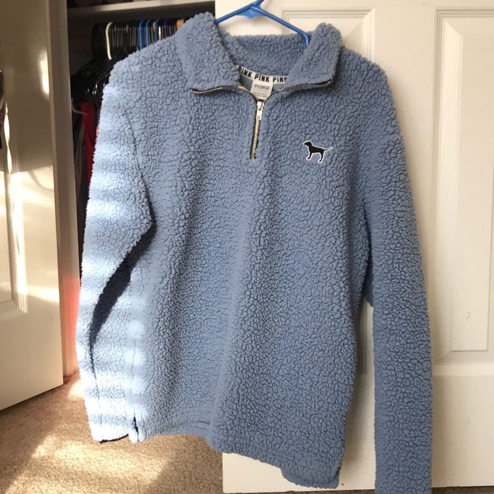Pink Victoria’s Secret Fleece Zip-Up Sweater